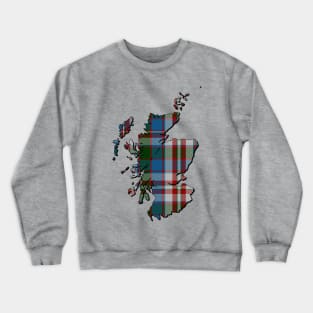 Clan Donnachaidh / Robertson Dress Tartan Map Crewneck Sweatshirt